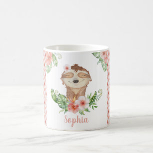schattige sloeber met roze naam koffiemok