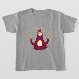 Schattige Sloth Yoga Meditatie T-shirt