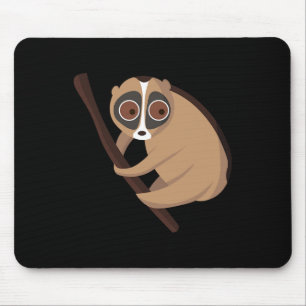 Schattige Slow Loris Klimt Op Een Tak Muismat