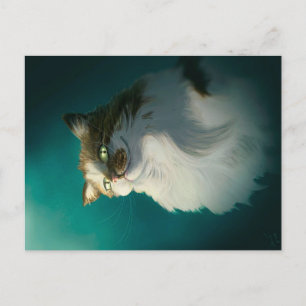 Schattige sluwe kat cadeau Grappige kat voor verj Feestdagenkaart