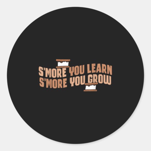 Schattige Smeer Je leert Smeer Je groeit Motivatie Ronde Sticker (Voorkant)