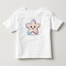 Schattige Smiling Star Wit T-shirt
