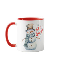 Schattige sneeuwman kerst Mok