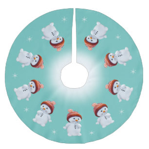 Schattige sneeuwman-mandala & sneeuwvlokken op tur kerstboom rok