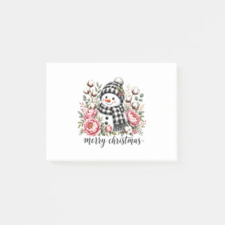 Schattige Sneeuwman Prettig Kerstfeest Post-it® Notes