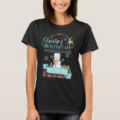 Schattige Sneeuwman Retro Wintercafé T-shirt (Voorkant)