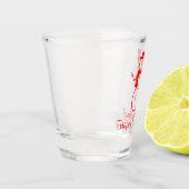 Schattige Sneeuwman Rode Kerst Feestdagen Shot Gla Shot Glas (Links)