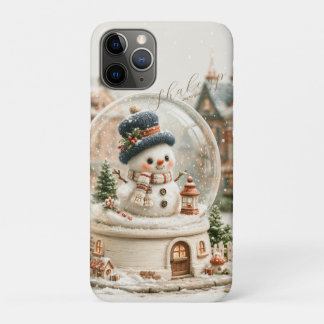 Schattige Sneeuwman Sneeuwbol iPhone 11 Pro Hoesje