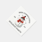 Schattige Sneeuwman Vakantiefeest Servet (Hoek)