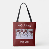 Schattige sneeuwmannen Tas (Achterkant)