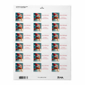 Schattige  sneeuwpop kerst retour adres etiket (Full Sheet)