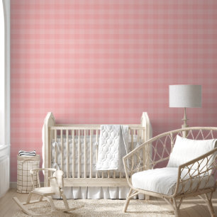 Schattige snoep roze plaid patroonbehang behang