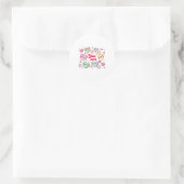 Schattige Snoep Sweet Hearts Teacher Valentijnsdag Ronde Sticker (Tas)