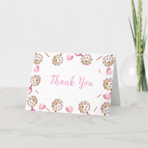Schattige Snoep Valentijn Sweetheat Baby shower Bedankkaart