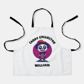 Schattige Snoep Verzamelaar Skelet kinder Hallowee Schort (Voorkant)