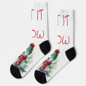 Schattige Snowman Crew Sokken (Links)