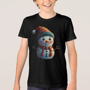 Schattige Snowman Kinderen T-shirt – Fun Winter &