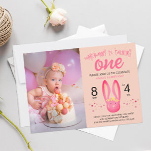 Schattige Some Bunny Is One Pastel Roze Stippen Fo Kaart