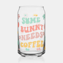 Schattige "Some Bunny Needs Coffee" grappig Blikvorm Glas