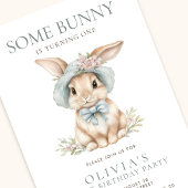 Schattige Some Bunny wordt een 1e verjaardag Kaart