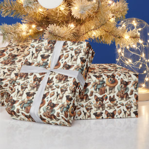 Schattige  Speelgoed Fox Terrier Naadloos Cadeaupapier