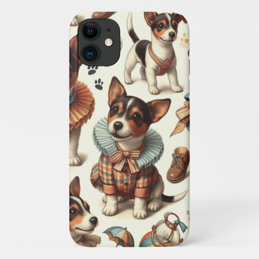 Schattige  Speelgoed Fox Terrier Naadloos Case-Mate iPhone Case (Achterkant)