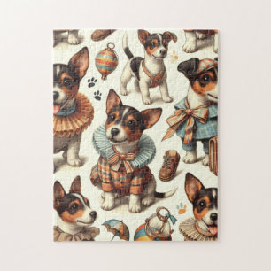 Schattige  Speelgoed Fox Terrier Naadloos Legpuzzel