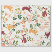 Schattige, speels en kleurrijk konijnenpatroon cadeaupapier (Vlak)