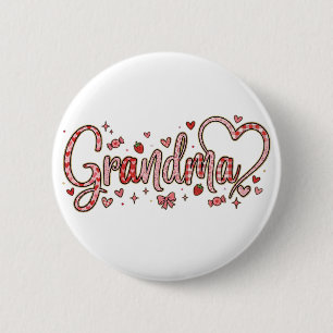 Schattige, speelse en warme oma ronde button 5,7 cm