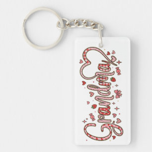 Schattige, speelse en warme oma sleutelhanger