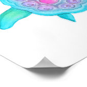 Schattige speelse schildpad kinderen / kinderkamer poster (Hoek)