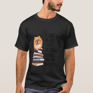 Schattige Spitz Ik Lees Heel Erg Graag Boeken en S T-shirt