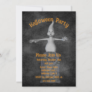 Schattige spook grafsteen Halloween Kaart