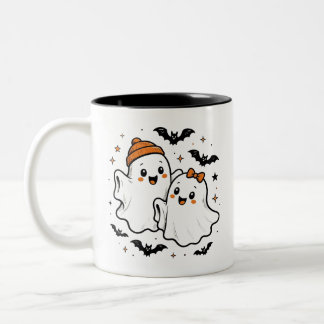 Schattige spook Halloween mok | Griezelen koffieko