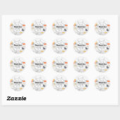 Schattige spook Halloween verjaardagsfeestje Ronde Sticker (Vel)