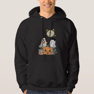 Schattige spook met bloemen in pompoen patch hoodie