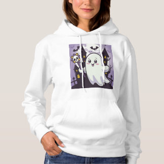 Schattige spookachtig Poster met een speelse twist Hoodie