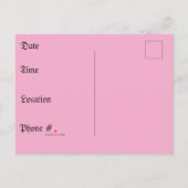 Schattige Spookachtige Vriend Halloween Design Uitnodiging Briefkaart (Achterkant)