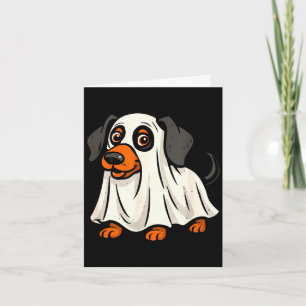 Schattige spookhond halloween dachshund kaart