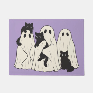 Schattige spookjes en zwarte katten Halloween Deurmat