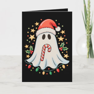 Schattige spooklichten boom taart vrolijk kerstfee kaart