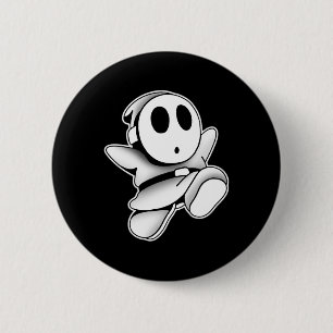 Schattige spookmasker Spooky Blackwork Ronde Button 5,7 Cm