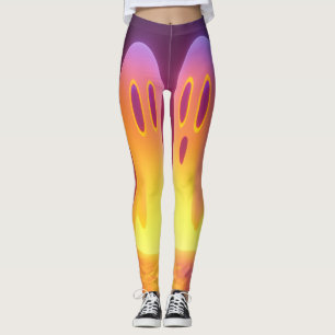 Schattige spookpaar – Glow in the Dark Style Art Leggings