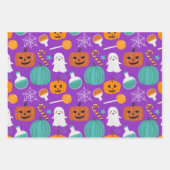 Schattige Spooky Fun Halloween Pattern voor kinder Inpakpapier Vel (Voorkant)