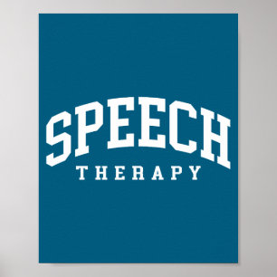Schattige spraaktherapie Grappige therapeut taal Poster