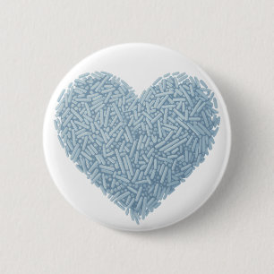 Schattige sprenkelhart   Baby-strooi Ronde Button 5,7 Cm