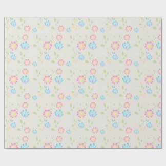Schattige Spring Flowers ontwerp Cadeaupapier