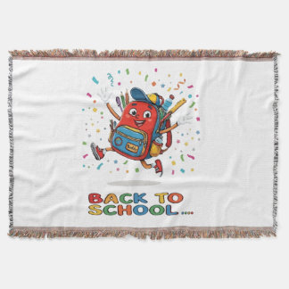 Schattige springende schoolrugzak Terug naar schoo Deken