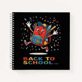 Schattige springende schoolrugzak Terug naar schoo Notitieboek