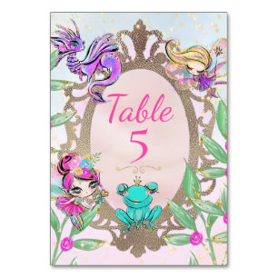 Schattige sprookje tuin feeën met gouden spiegel kaart